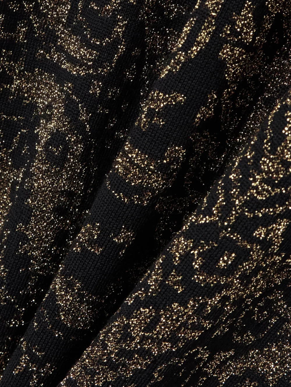 Close-up detail of the Etro Metallic Wool-blend Devoré-velvet Maxi Dress