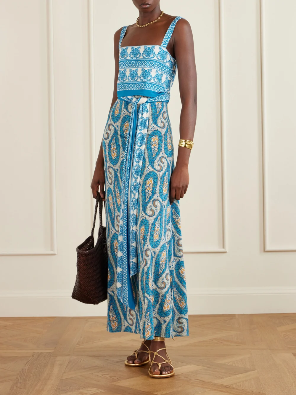 Etro Paisley-print Jersey Maxi Dress, worn by a model