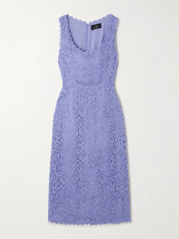 Etro Scalloped Guipure Lace Midi Dress