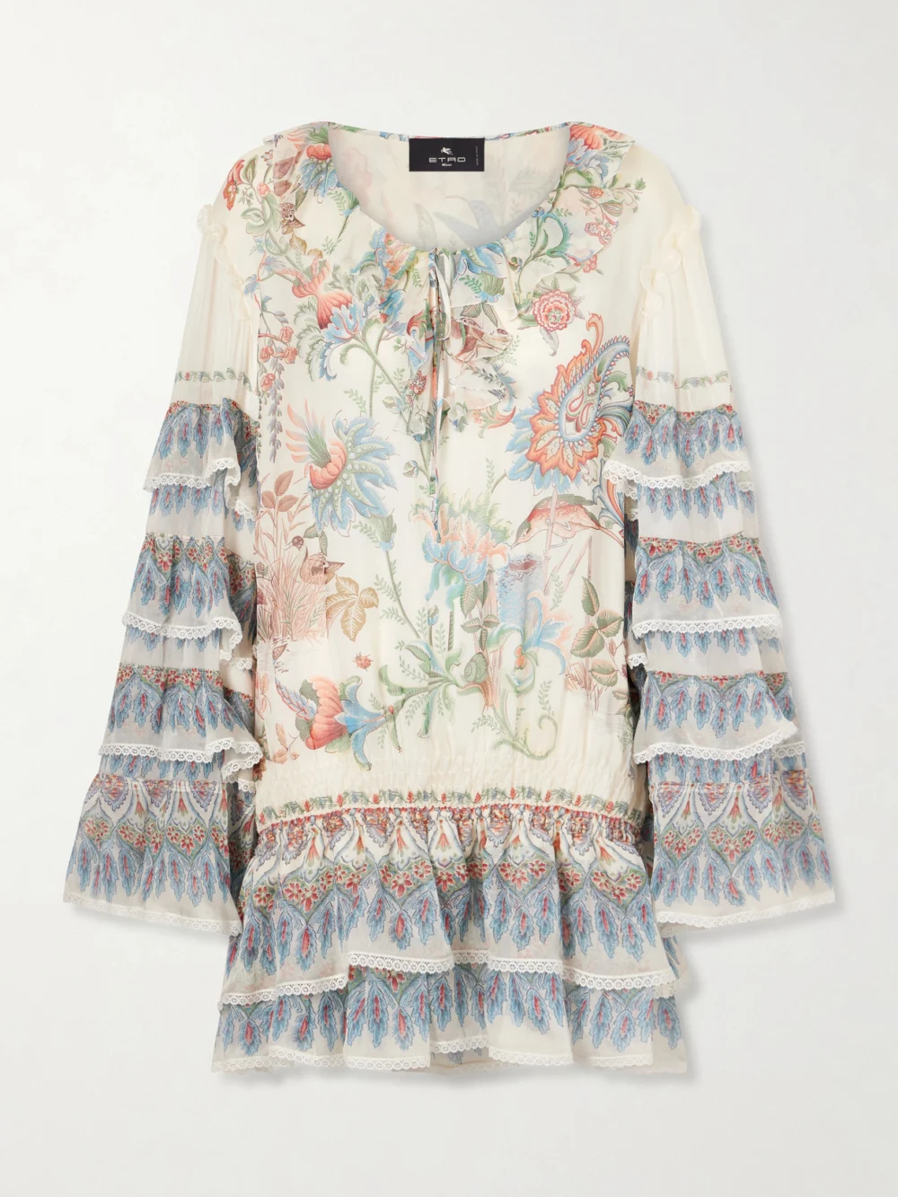 Etro Silk Mini Tunic Dress in multi
