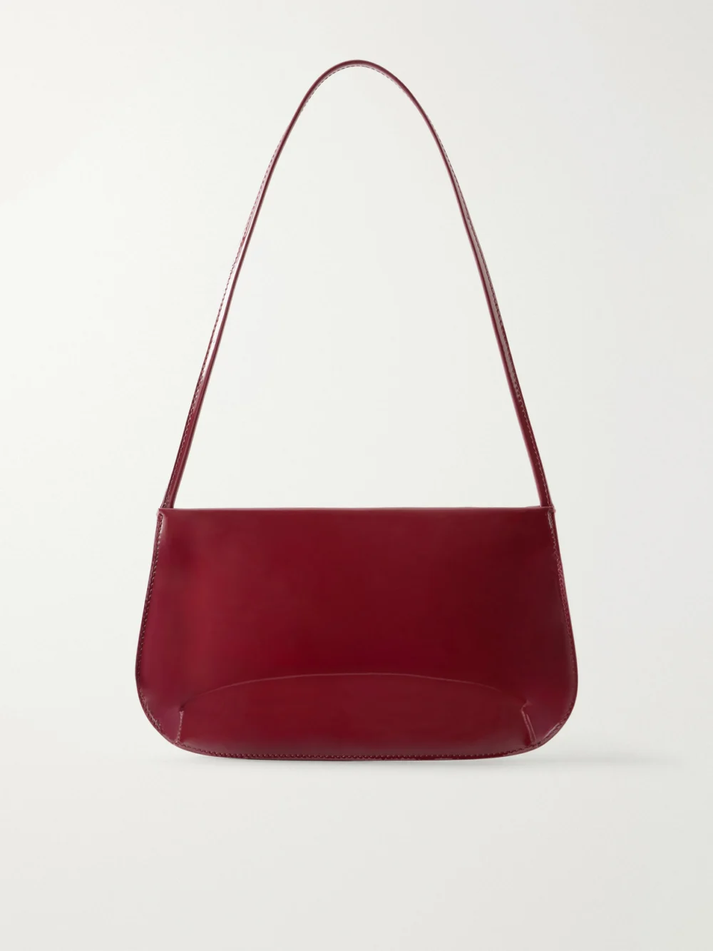 Fane Bra Patent Leather Shoulder Bag in crimson