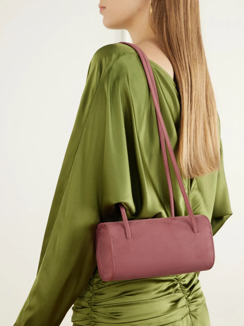 Fane Mie Nubuck Shoulder Bag, styled view