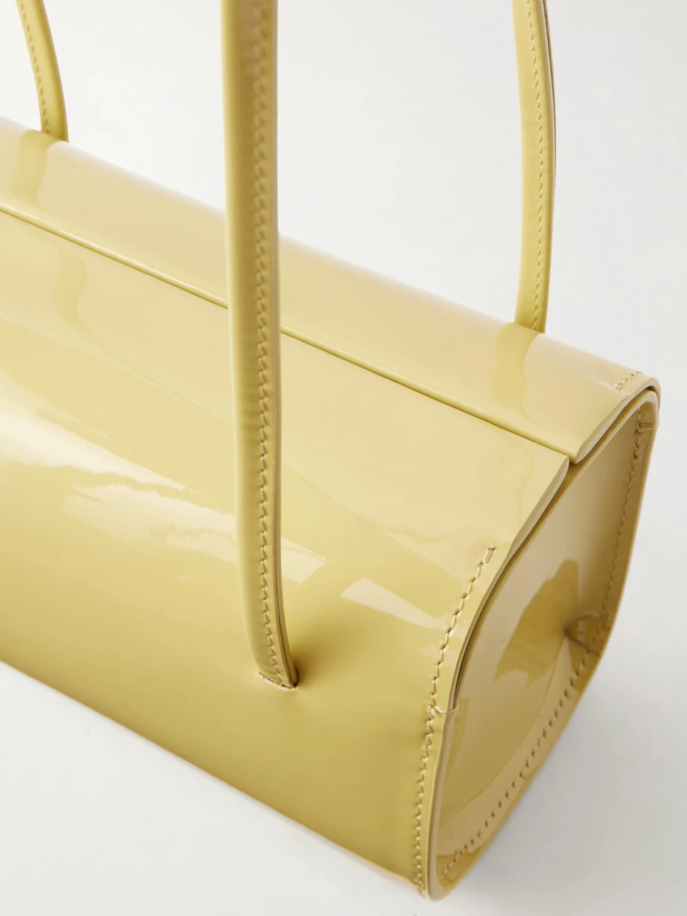 Close-up detail of the Fane Mie Patent Leather Shoulder Bag