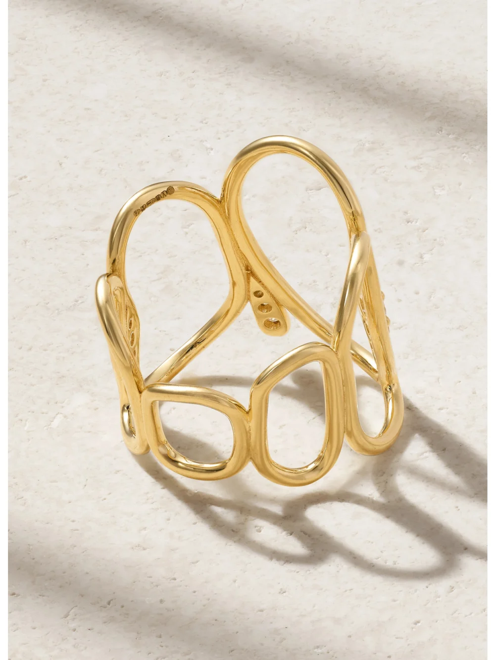 Back view of the Fernando Jorge Fluid 18-karat Gold Diamond Ring