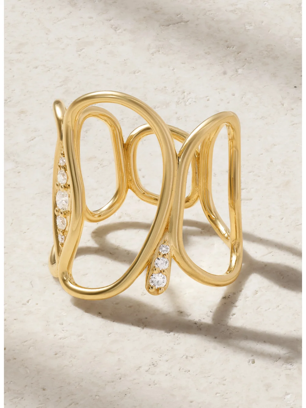 Fernando Jorge Fluid 18-karat Gold Diamond Ring in 7