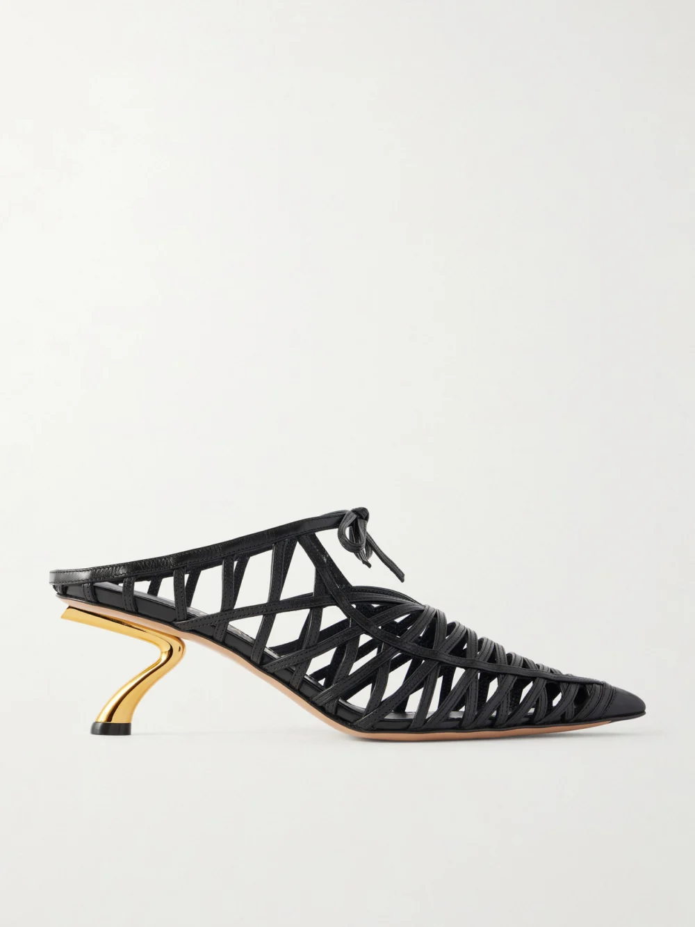 Ferragamo Cirry Leather Mules in black