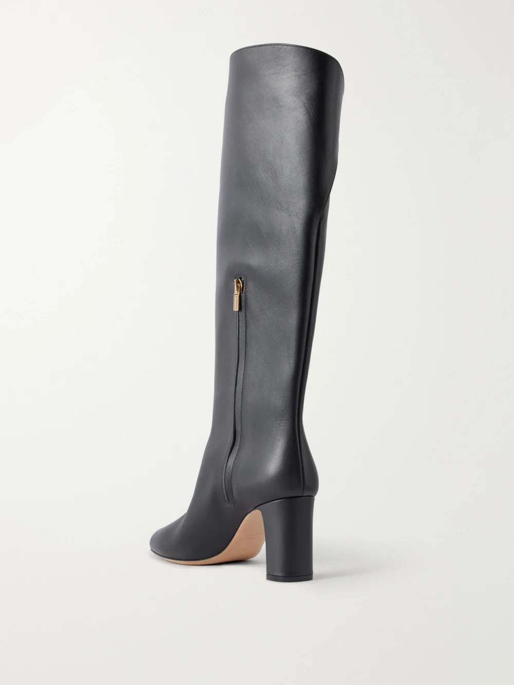 Back view of the Ferragamo Elli 70 Embellished Leather Knee Boots