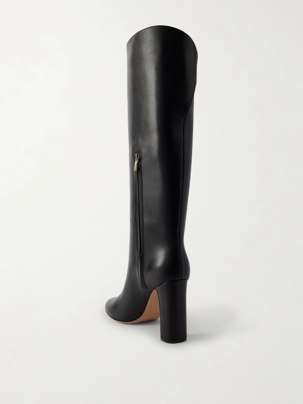 Back view of the Ferragamo Enni Embellished Leather Knee Boots
