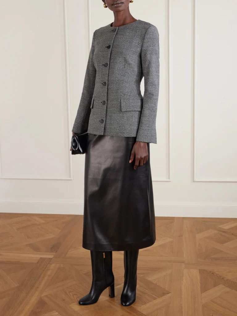 Ferragamo Enni Embellished Leather Knee Boots