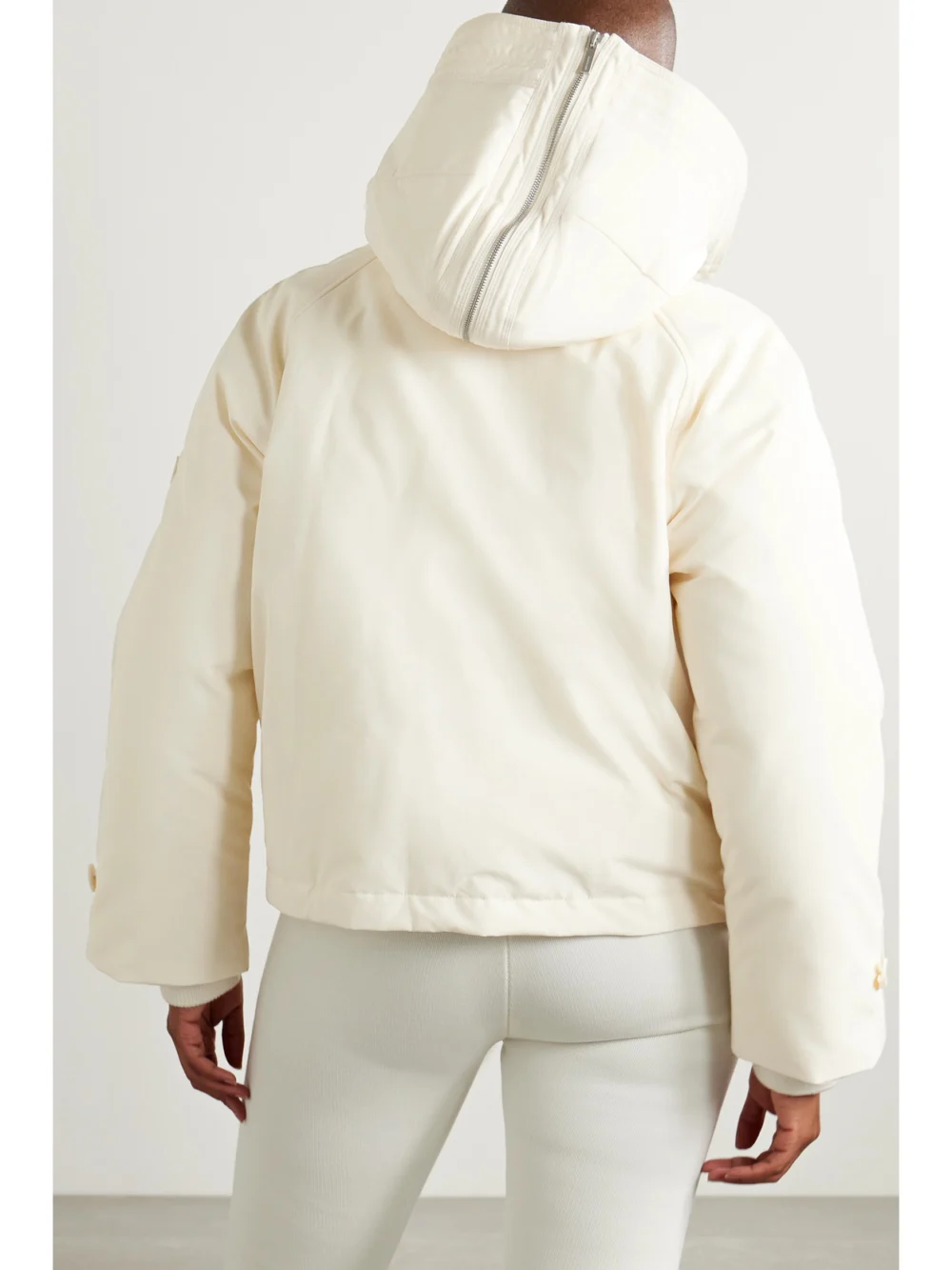 Back view of the Ferragamo Hooded Padded Shell Jacket