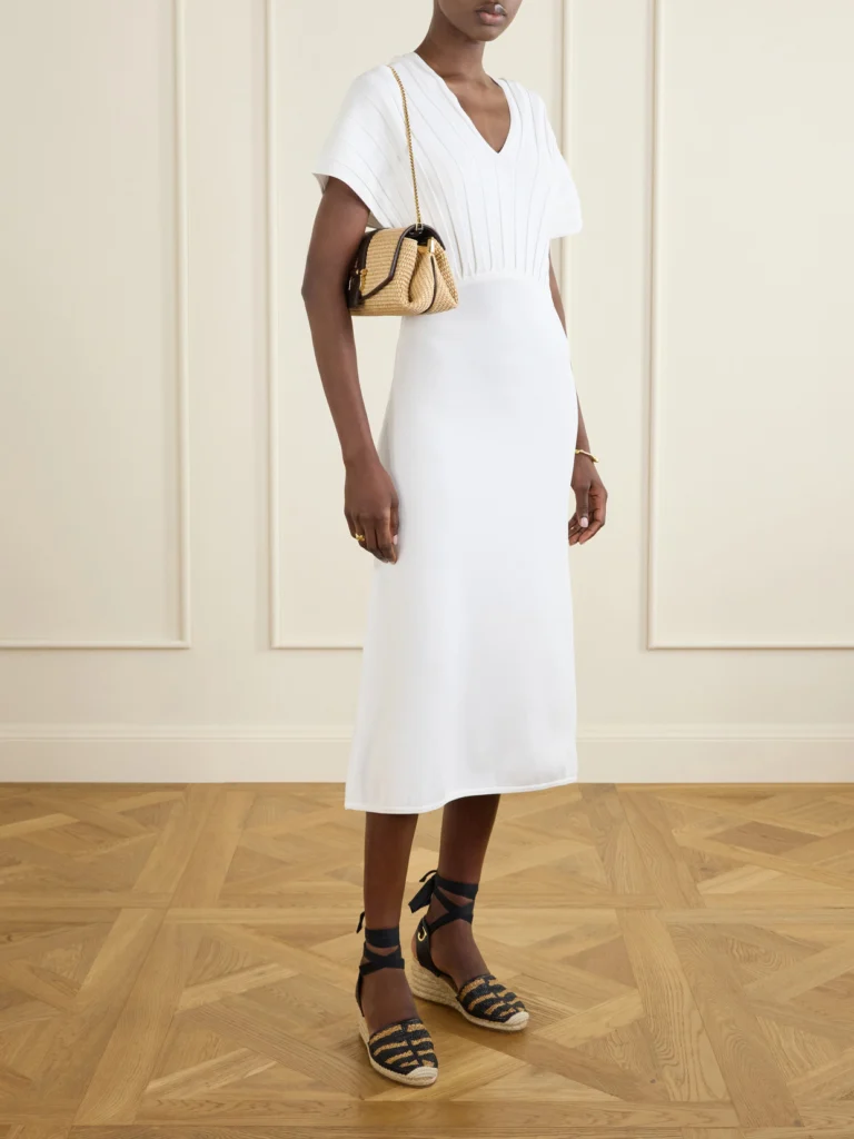 Ferragamo Leather-trimmed Woven Raffia Cross Body Bag