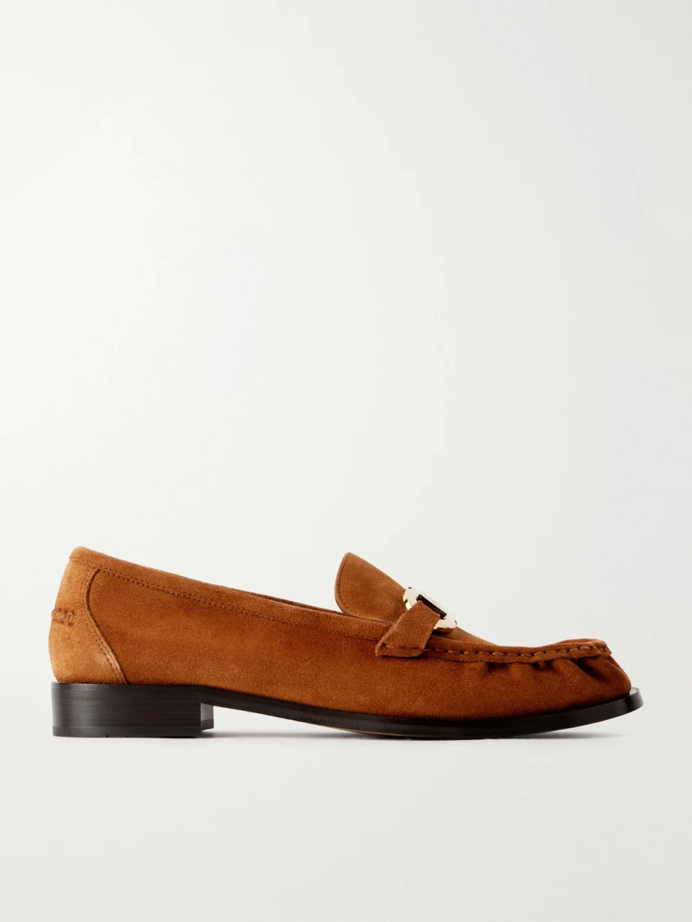 Ferragamo Maryan Suede Loafers in tan