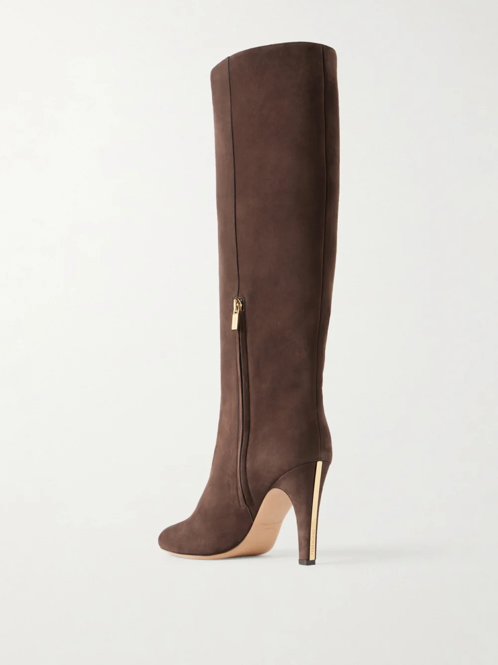 Back view of the Ferragamo Nylu 95 Nubuck Knee Boots
