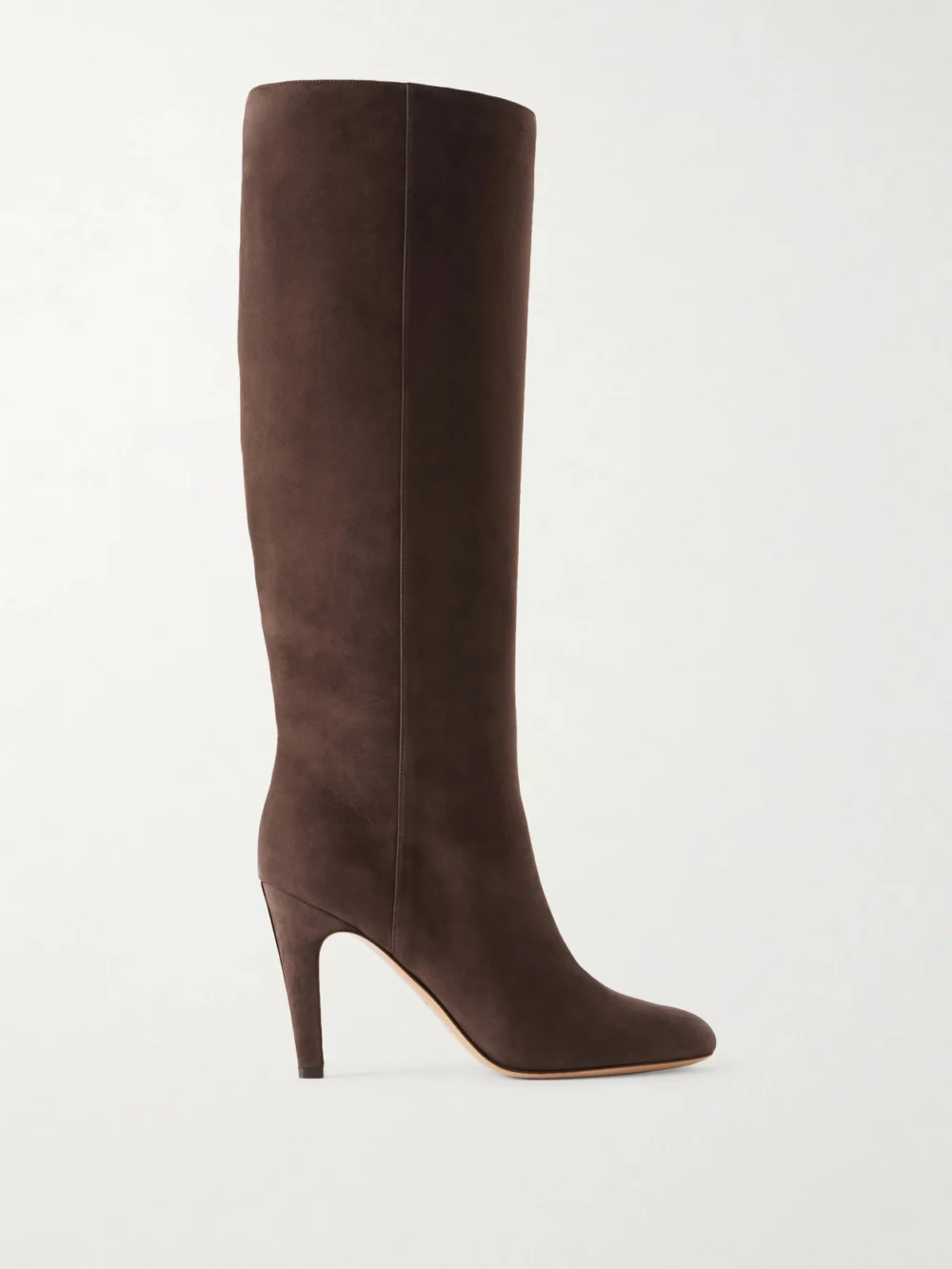 Ferragamo Nylu 95 Nubuck Knee Boots in chocolate