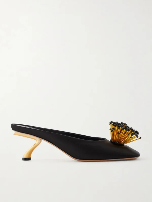 Ferragamo Safi Crystal-embellished Satin Mules