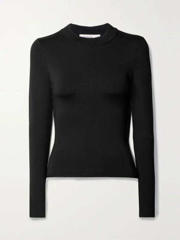 Fforme Freya Organic Silk-blend Jersey Top
