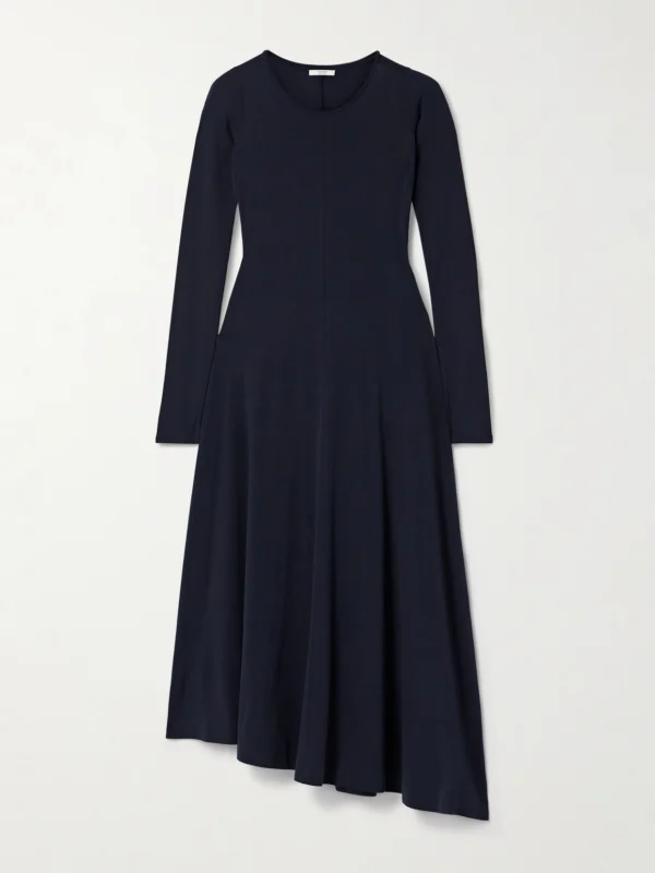 Fforme Jo Asymmetric Stretch-silk Jersey Midi Dress