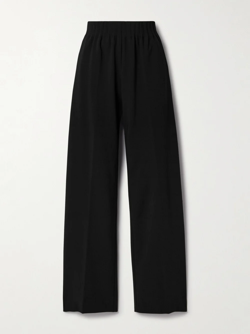 Fforme Maud Wool-blend Crepe Wide-leg Pants in black