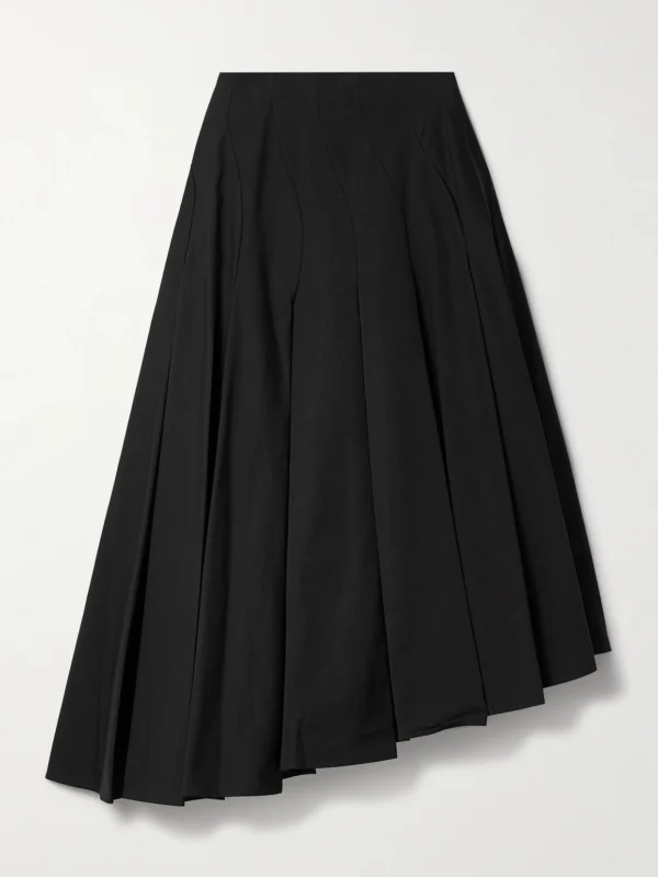 Fforme Rio Asymmetric Paneled Cotton-poplin Midi Skirt
