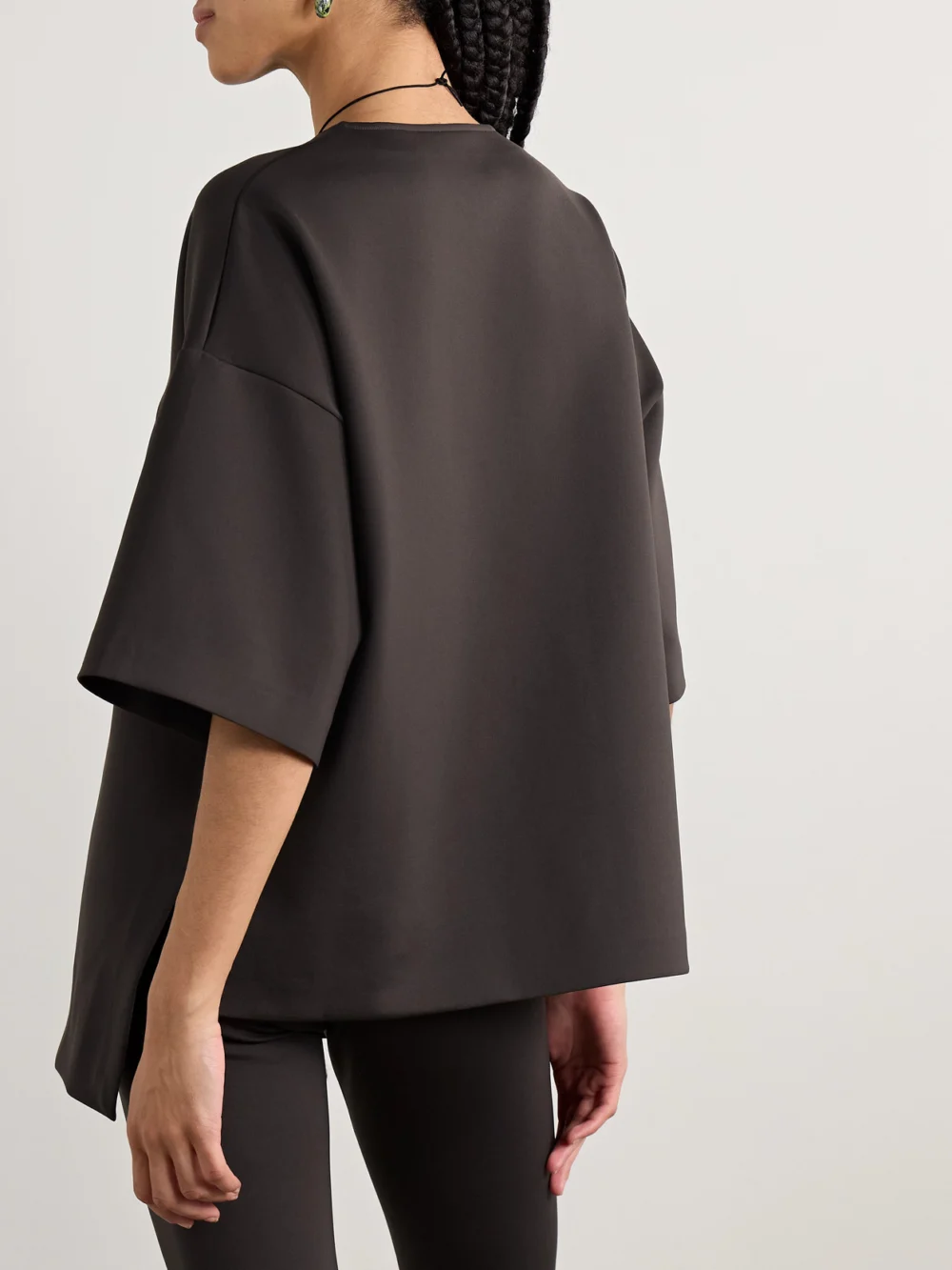 Back view of the Fforme Stretch-ponte T-shirt