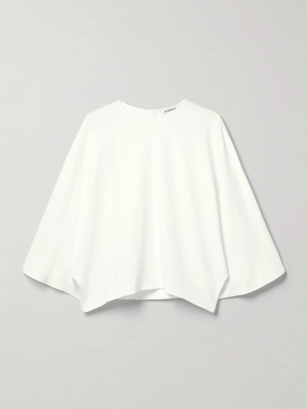 Fforme Tala Pleated Crepe Top in white