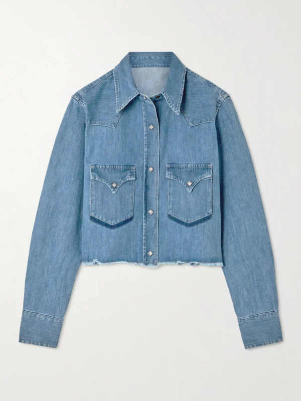 Fortela Caracas Frayed Cropped Denim Shirt