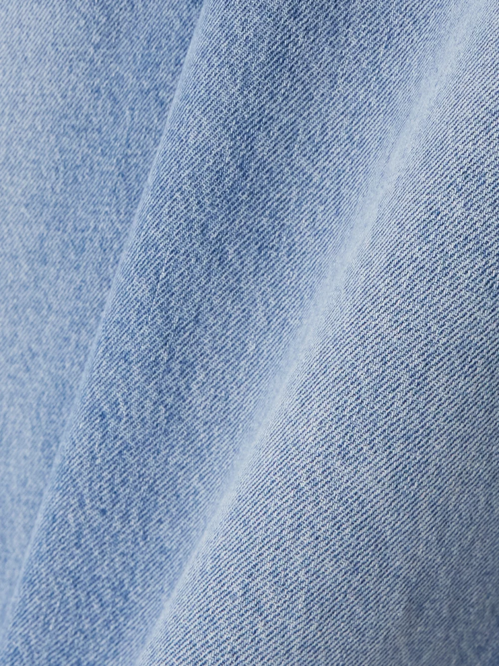 Close-up detail of the Fortela Denim Midi Skirt