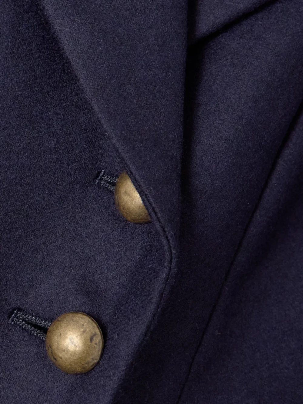 Close-up detail of the Fortela Double-breasted Wool-felt Blazer
