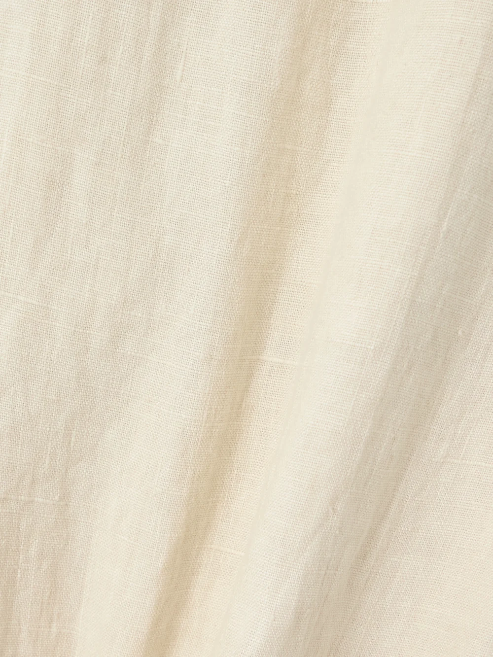 Close-up detail of the Fortela Jaleh Linen Straight-leg Pants