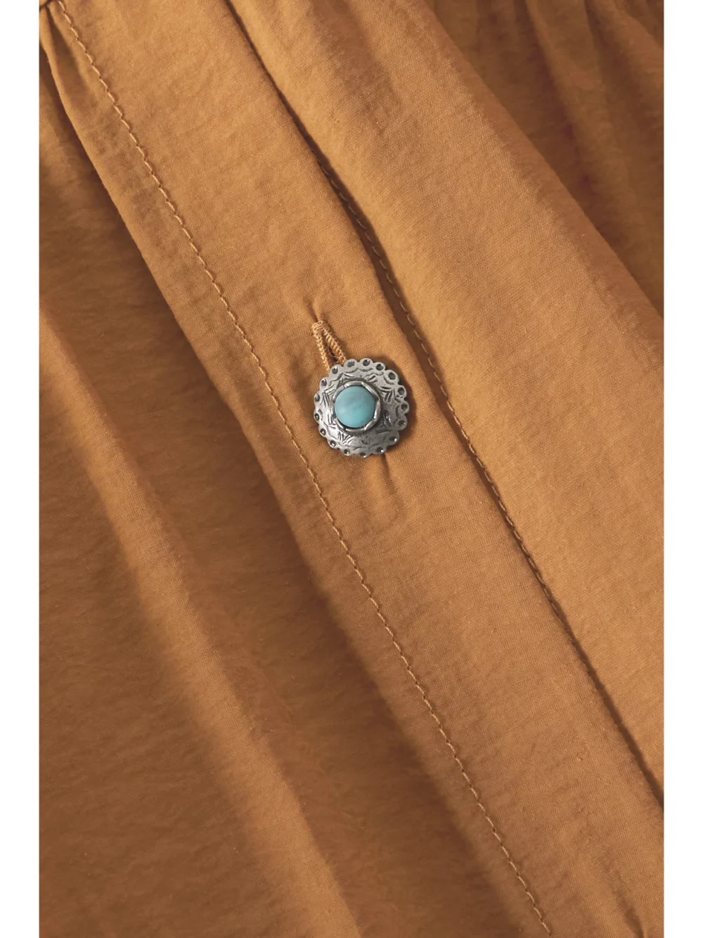 Close-up detail of the Fortela Violet Embellished Lyocell-blend Maxi Dress