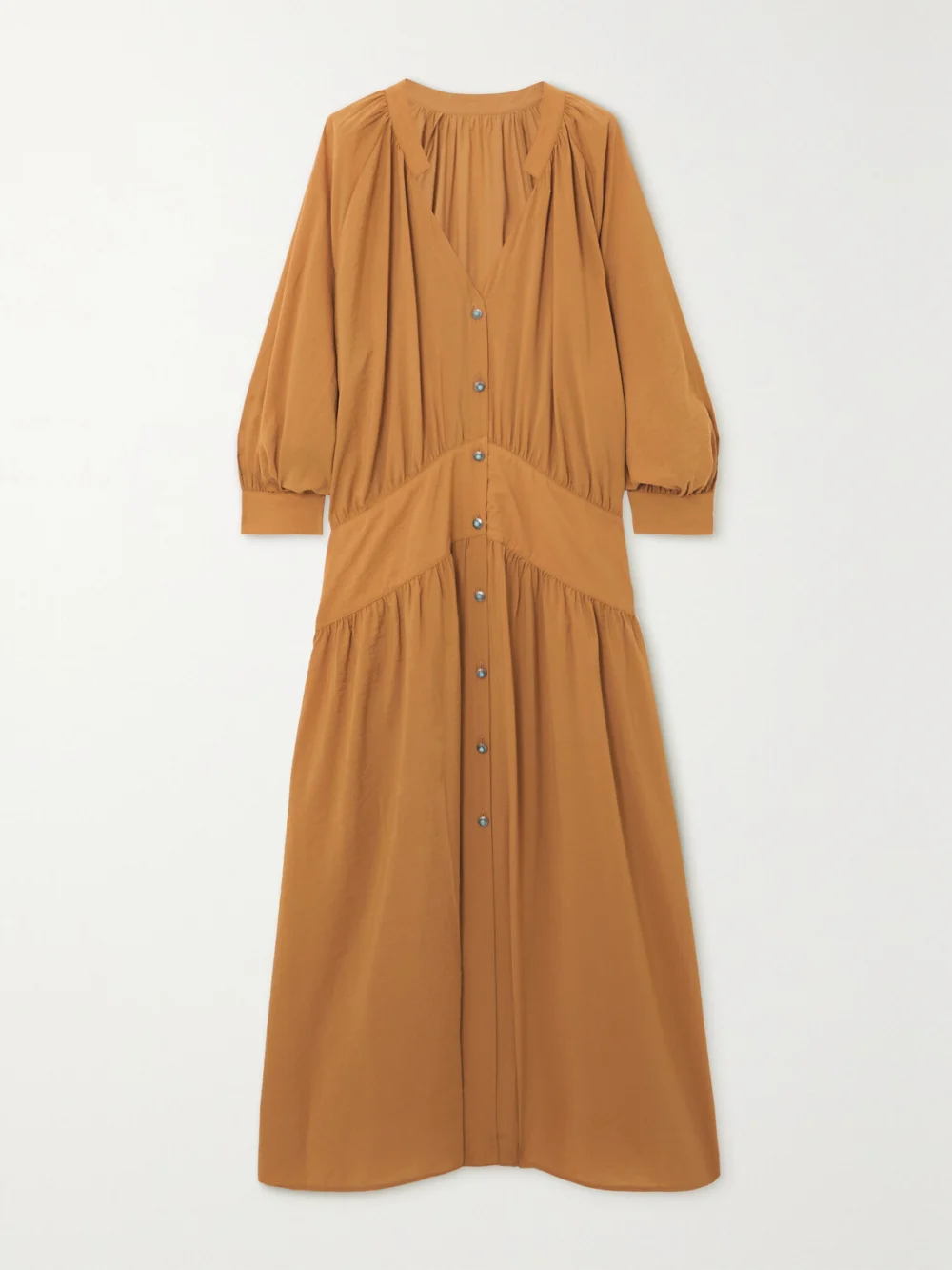 Fortela Violet Embellished Lyocell-blend Maxi Dress in brick
