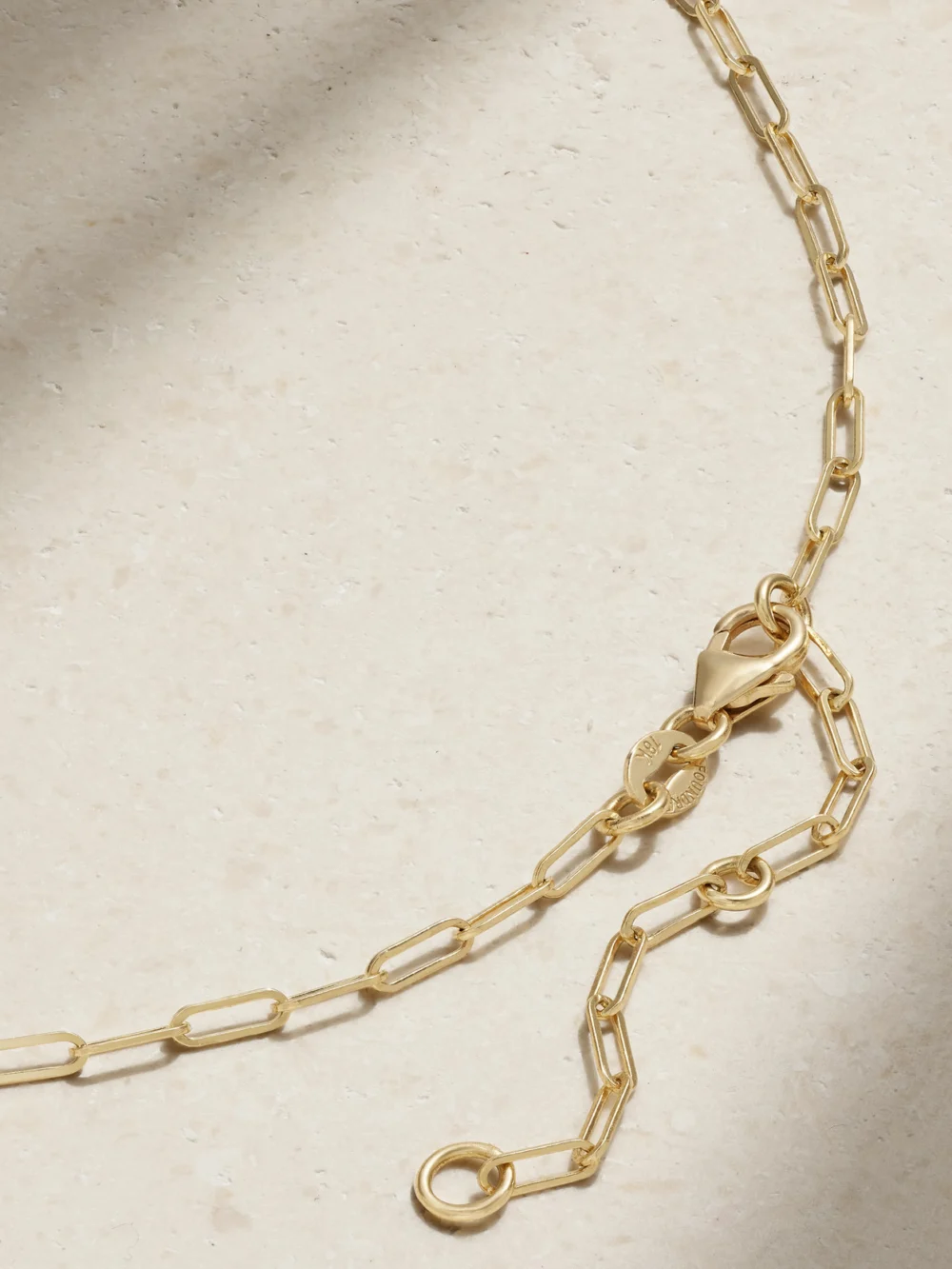 Back view of the FoundRae Balance 18-karat Gold and Enamel Necklace