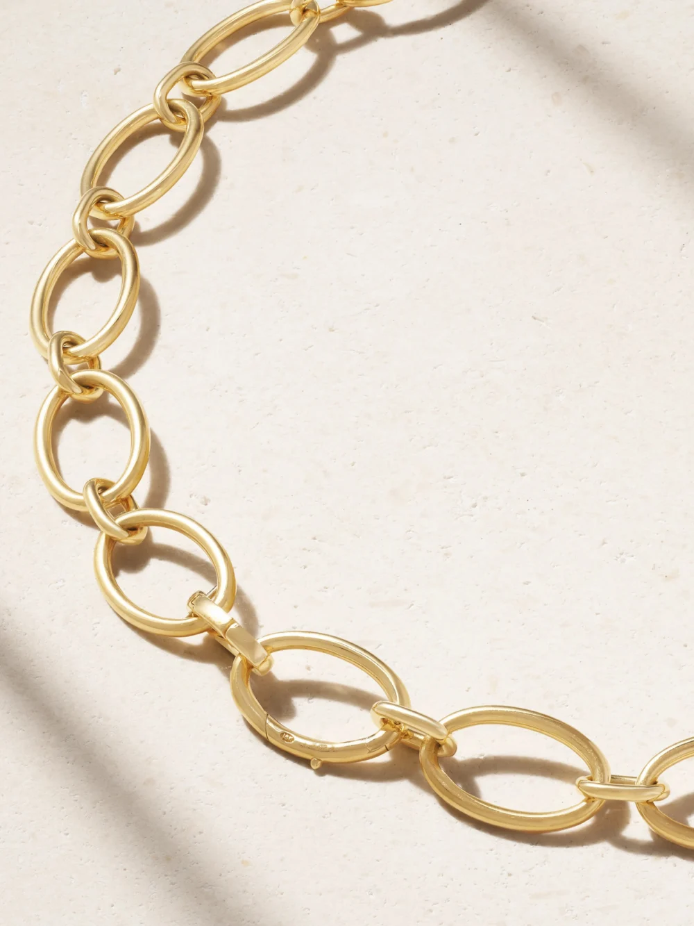 Back view of the FoundRae Balance Oval Infinity 18-karat Gold Diamond Necklace