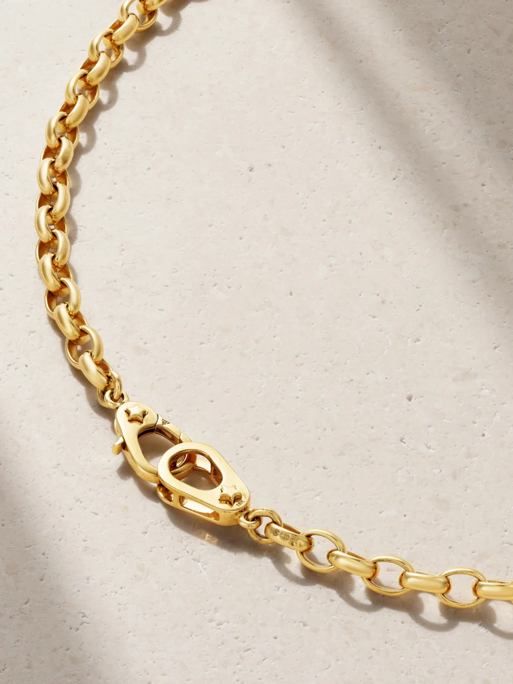 Close-up detail of the FoundRae Heavy 18-karat Gold Necklace