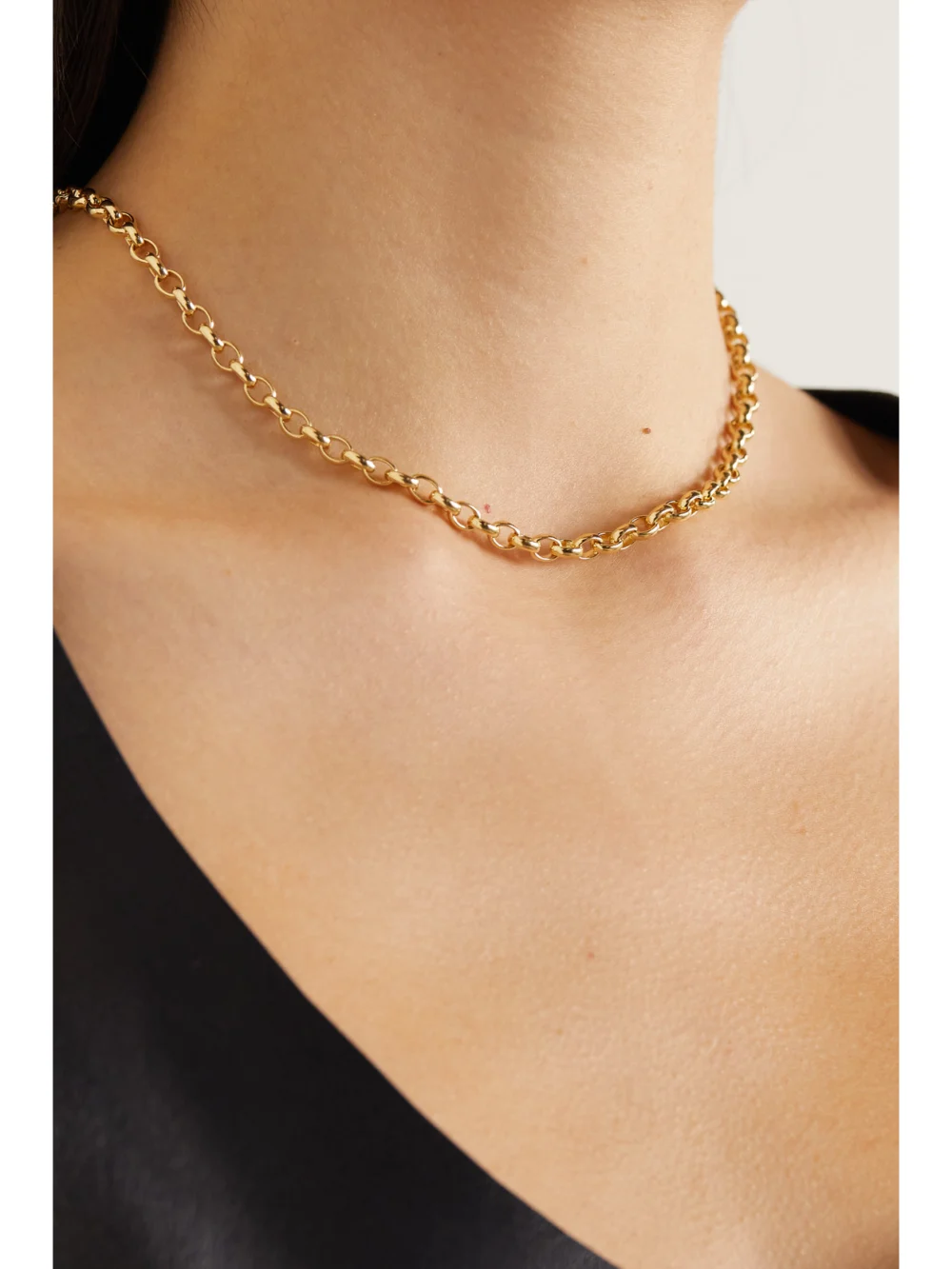 FoundRae Heavy 18-karat Gold Necklace, styled view