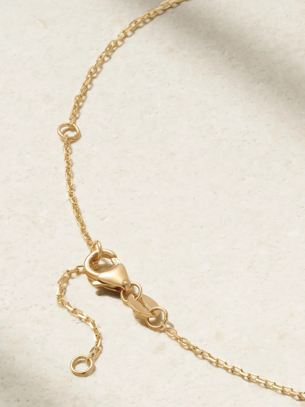 Back view of the FoundRae Initial 18-karat Gold Diamond Necklace