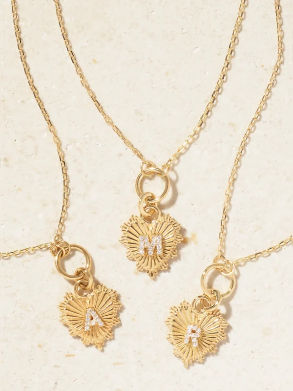 FoundRae Initial 18-karat Gold Diamond Necklace