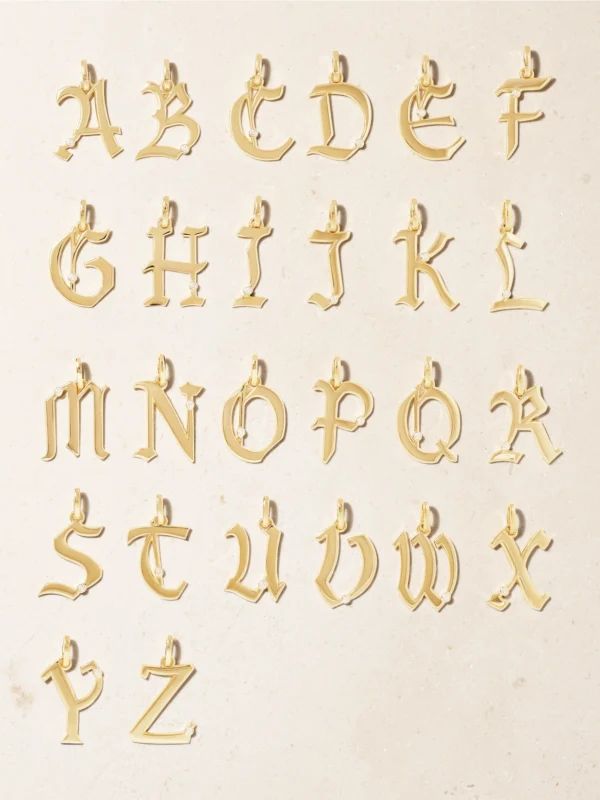 FoundRae Initials 18-karat Gold Diamond Pendant