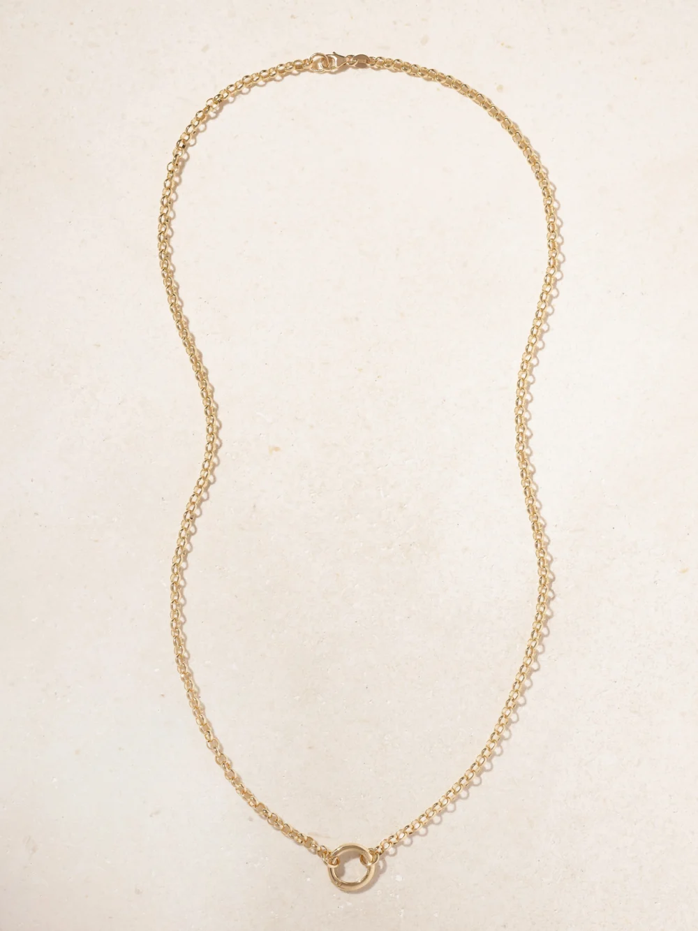 Close-up detail of the FoundRae Medium 18-karat Gold Necklace