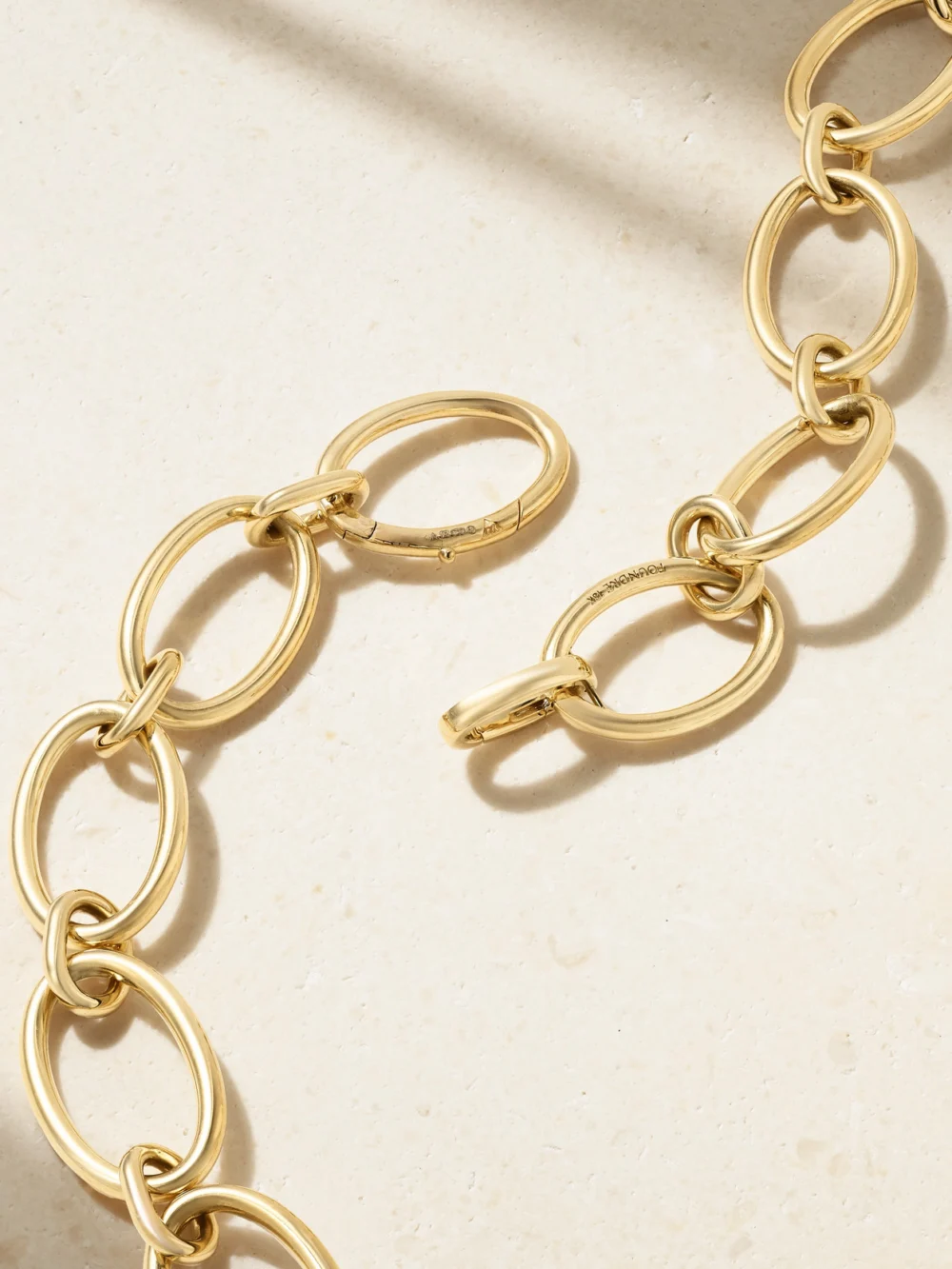 Back view of the FoundRae Oval Link Chain 18-karat Gold Necklace