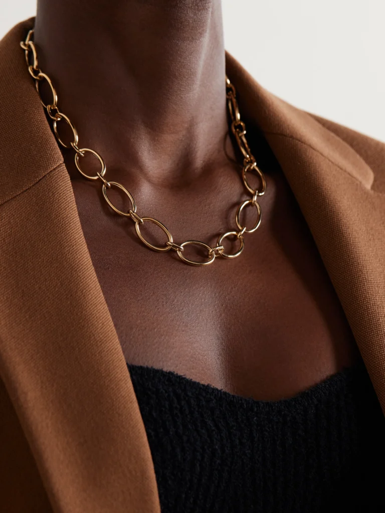 FoundRae Oval Link Chain 18-karat Gold Necklace