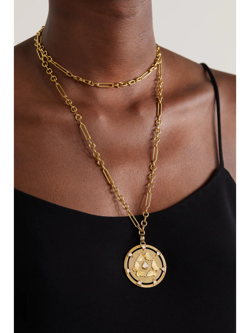 FoundRae Reverie 18-karat Gold Diamond Necklace, styled view