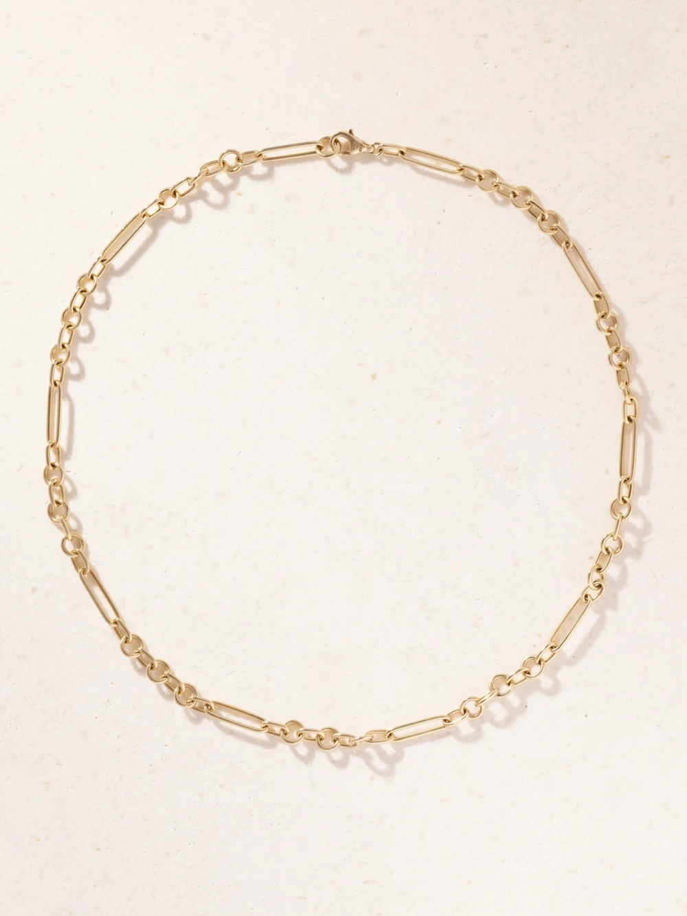 FoundRae Small Mixed Clip 18-karat Gold Necklace