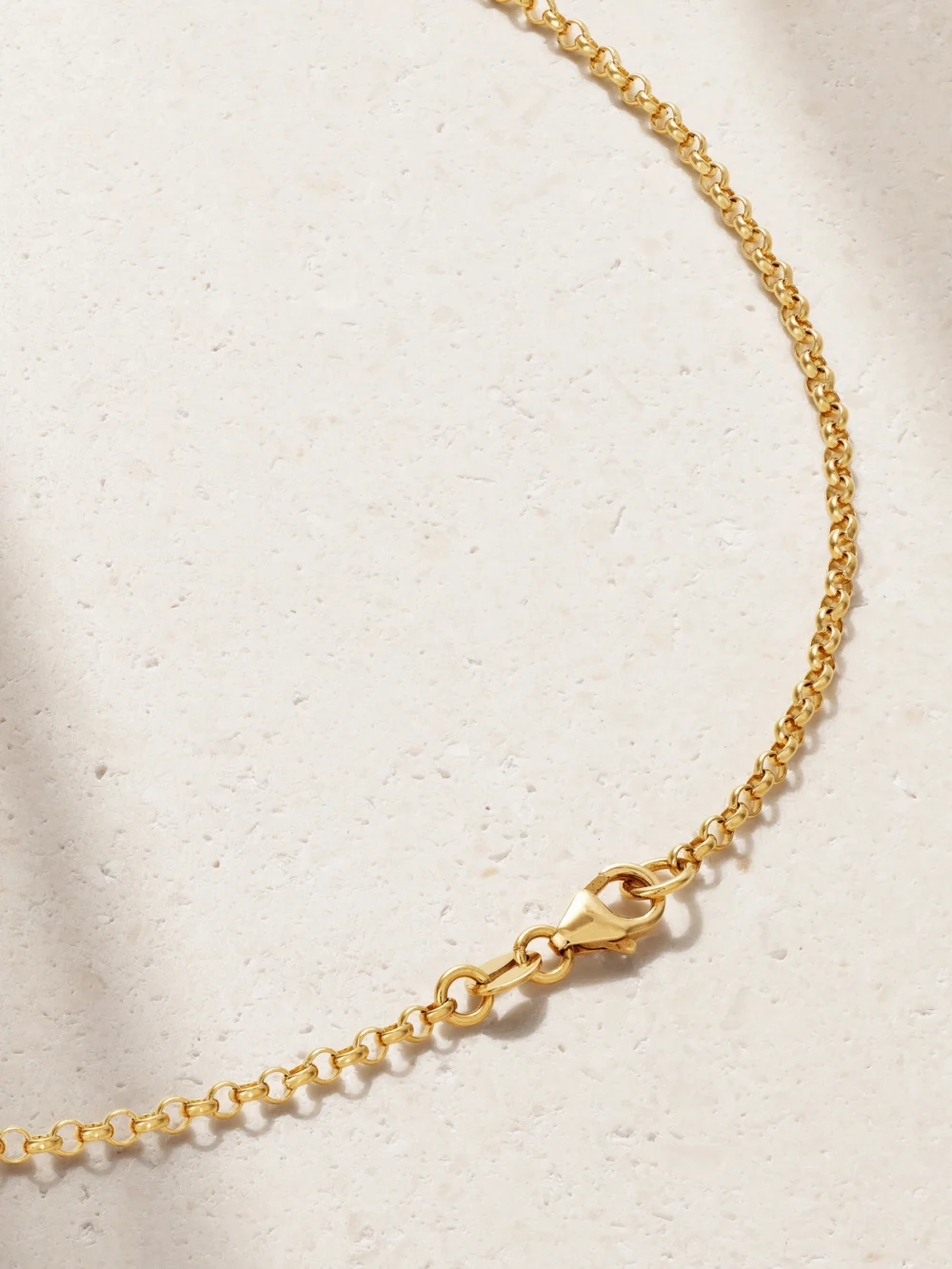 Back view of the FoundRae Small Open Belcher 18-karat Gold Necklace