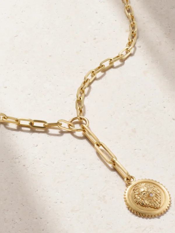 FoundRae Strength 18-karat Recycled Gold Diamond Necklace