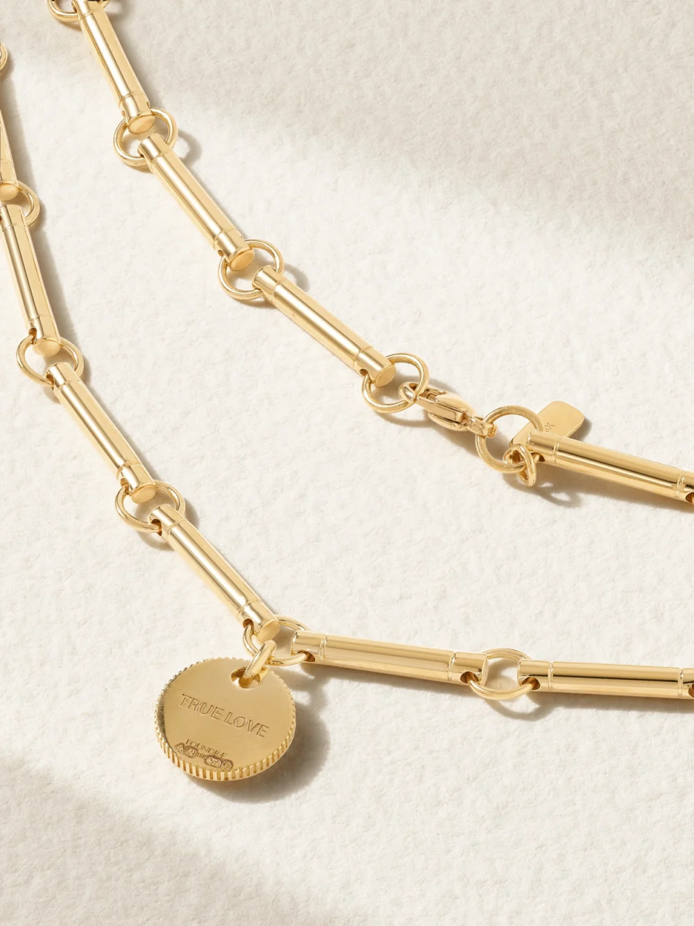 Back view of the FoundRae True Love 18-karat Gold Diamond Necklace