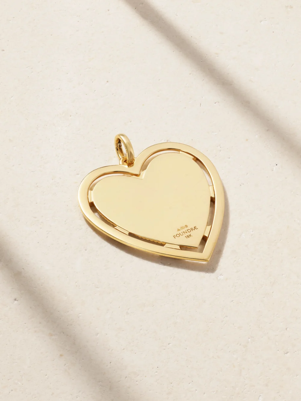 Back view of the FoundRae True Love 18-karat Gold Diamond Pendant
