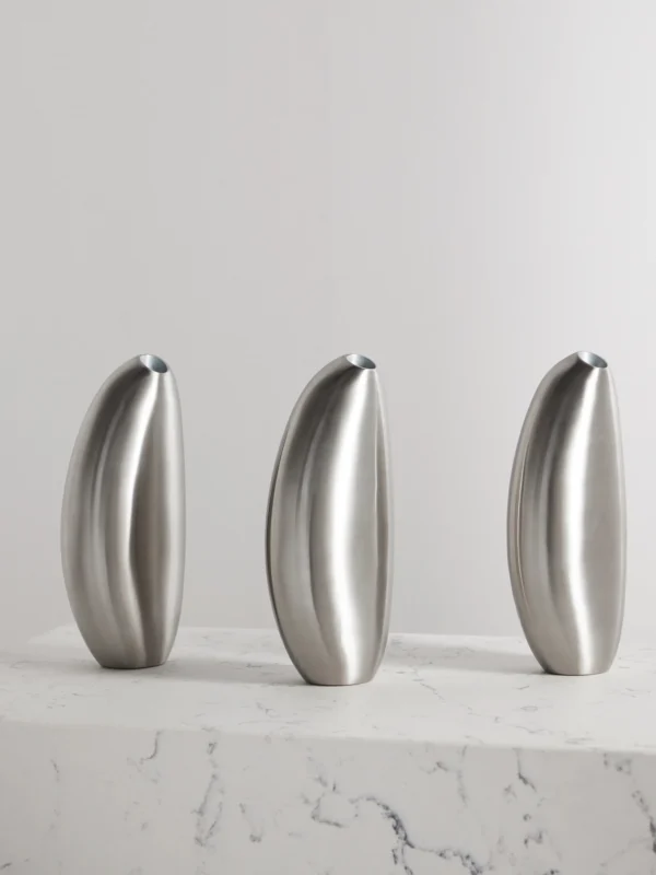Fourth Street Puddle Set of Three Silver-tone Candlesticks