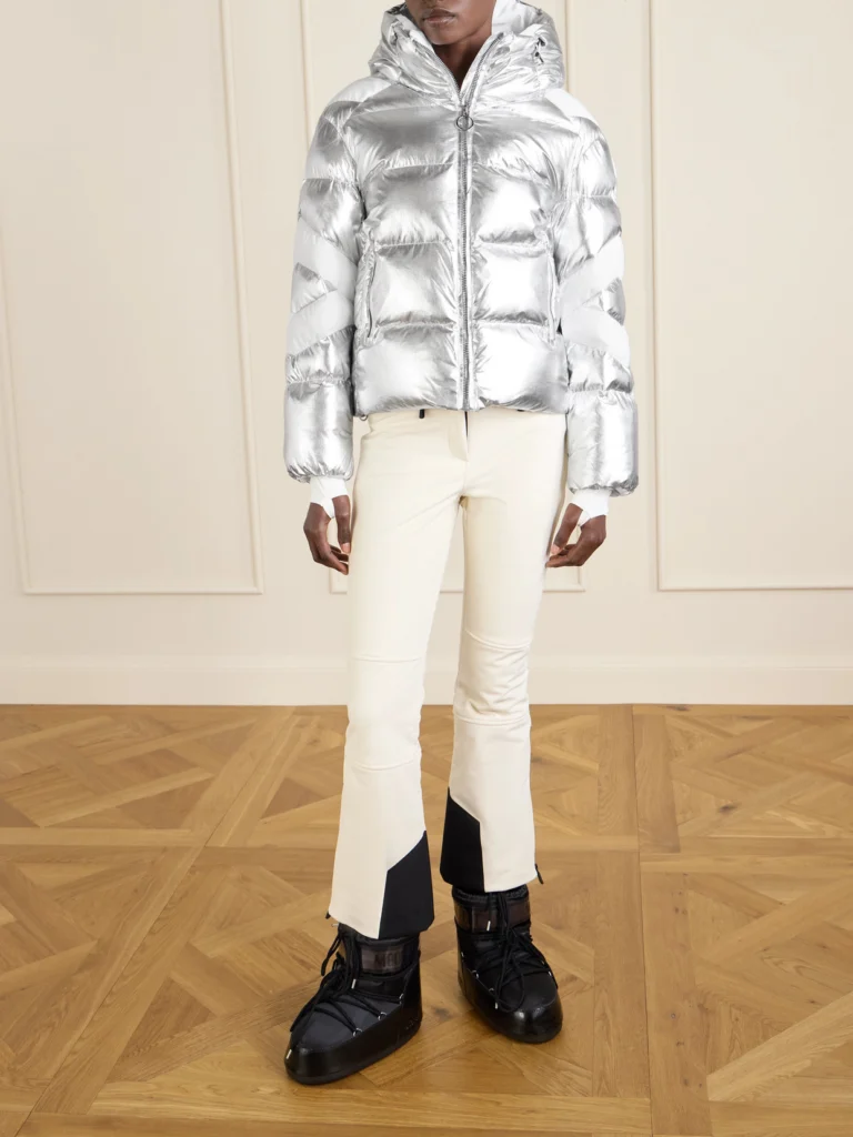 Fusalp Charloy Hooded Quilted Padded Metallic Shell Jacket