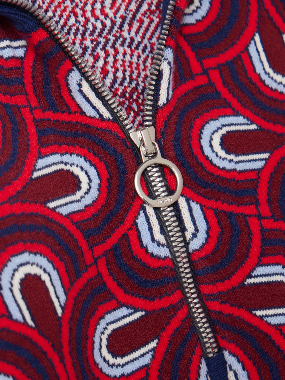 Close-up detail of the Fusalp Jacquard-knit Half-zip Sweater
